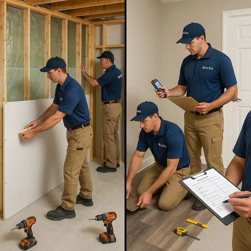 Repairs and Reconstruction process in Seven Points, TX